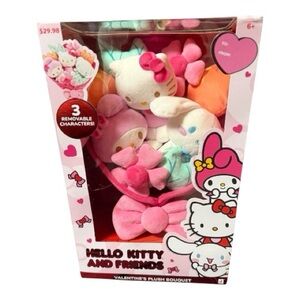 Hello Kitty and Friends Valentines 12-inch Plush Special Occasion Bouquet New